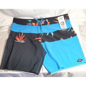 Billabong Recycler Mid Length Performance Pro Boardshorts - Blue/Black - Size 38